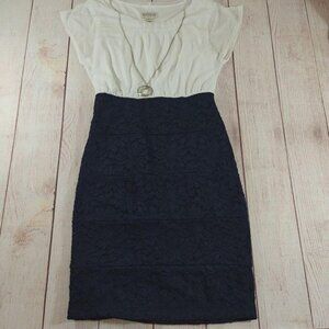 Studio two toned fitted sheath dress